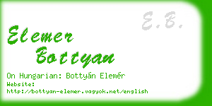 elemer bottyan business card