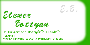 elemer bottyan business card
